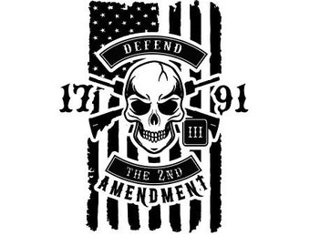 Defend the 2nd Amendment SVG digital design. (Digital File Only) Support the Second Amendment!