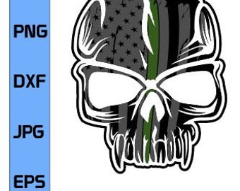 Border Patrol Skull - Steun Border Patrol en houd illegalen buiten en bescherm Amerika!  Alleen digitaal bestand (SVG, EPS, PNG)