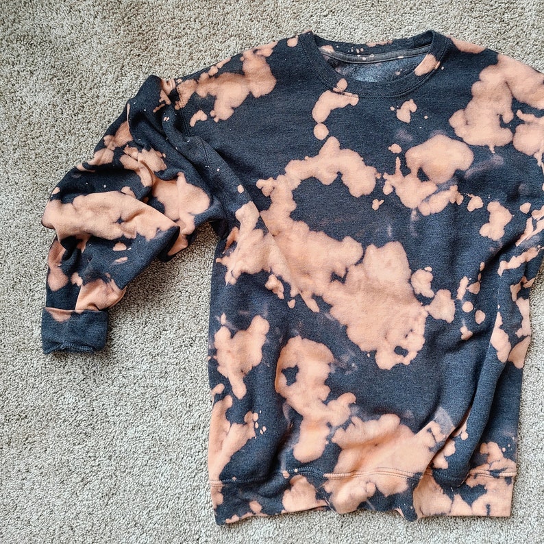 Bleach Dye Sweat Suit Bleached Sweatpants and Sweatshirt Set | Etsy