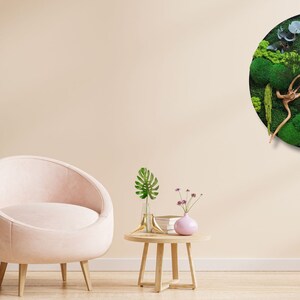 Round green wall decor for every space. Scandinavian-style designs crafted with moss, ferns, and stabilized plants. Ideal for homes, offices, spas, or hotels. Vertical gardens meet minimalist art, creating refreshing and timeless interior accessories