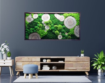 Preserved Moss Art Framed, Decor Large frames, Eco Friendly Home Decor, Real Moss Decor, Living Moss, Living Plant Wall Art, Office Decor