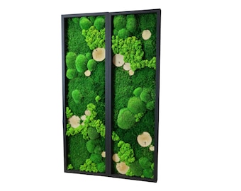 Moss panels, moos bild, Moss frame, reindeer moss, Moss wall art, Pressed, Forest on your wall, Living moss decoration, Wall decor