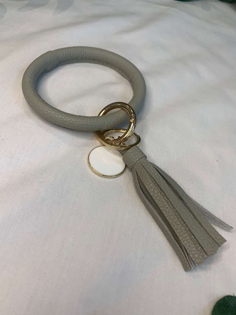 Key Ring Bangle Hand Sanitiser Holder Gingham Print Key Chain Bangle Bracelet Key Saver Key Holder Jewellery