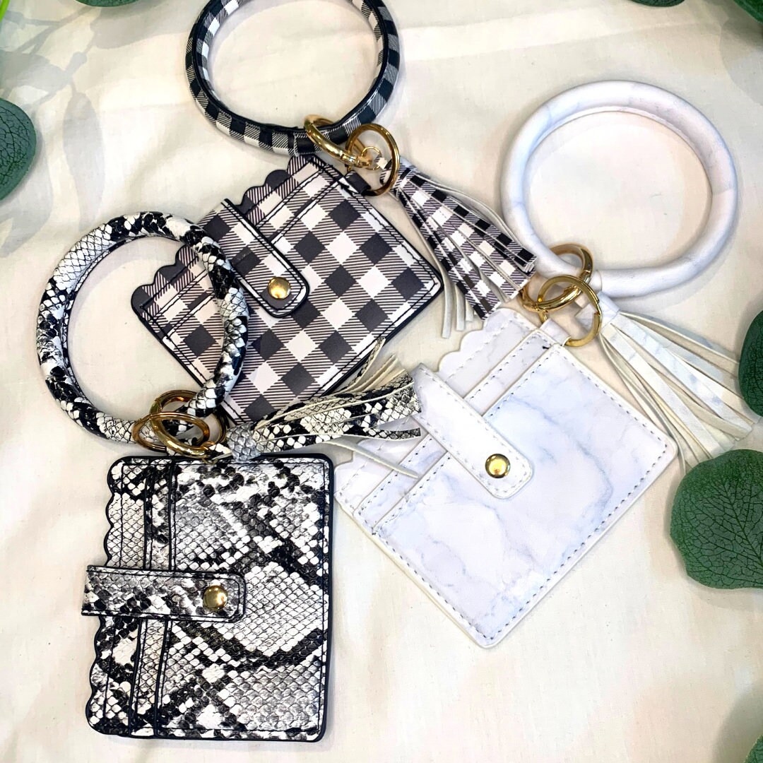 Key ring id wallet bracelet Clearance