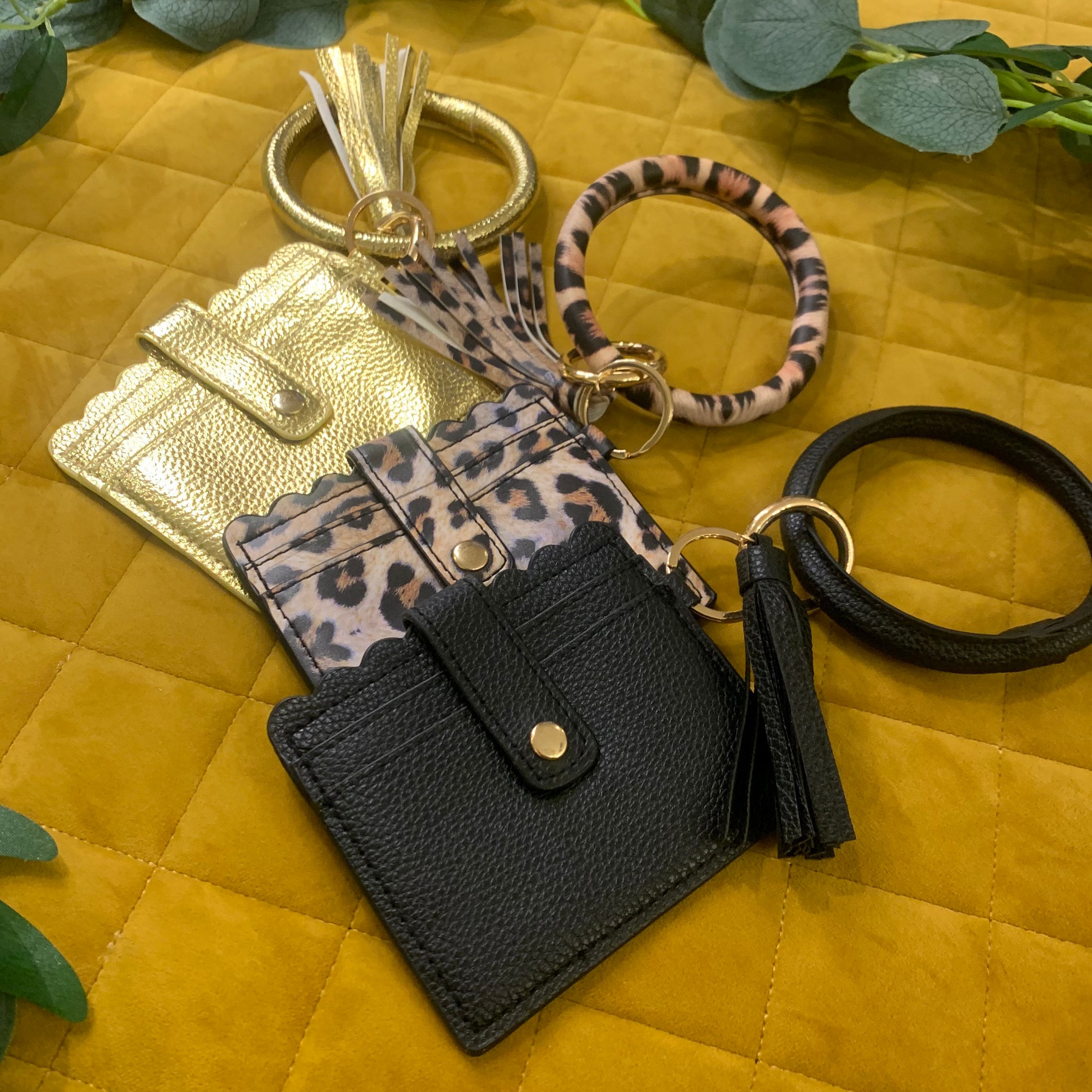 Bangle Keychain Bracelet Wallet Wristlet Keychain Card Etsy