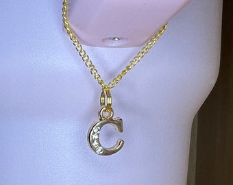 Gold Initial Tumbler Handler Charm: Crystal Letter for Stanley, Yeti, Hydro Flask