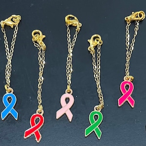 Stanley Cup Breast Cancer Awareness Ribbon Charm Tumbler Handle Accessories Hydro Flask BruMate Simple Modern Yeti S/M Accessory Starbucks