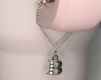 Stanley Cup Accessory Initial Cup Charm Silver Clear Crystal Tumbler Handle Bridesmaid Custom Starbucks Simply Modern S/M Yeti Hydro Flask