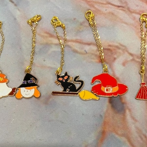 Halloween Tumbler Charm: Witch, Ghost, Broomstick Cup Accessory