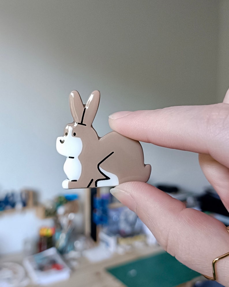 Magnet Lapin fait main Aimant lapin réfrigérateur idée cadeau image 6