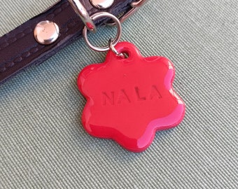 Médaille personnalisée pour chien et chat - Médaillon coloré pour animaux de compagnie - Accessoire pour collier - idée cadeau