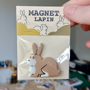 Magnet Lapin fait main Aimant lapin réfrigérateur idée cadeau image 2