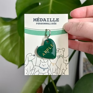 Médaille personnalisée pour chien et chat Médaillon coloré pour animaux de compagnie Accessoire pour collier idée cadeau image 1