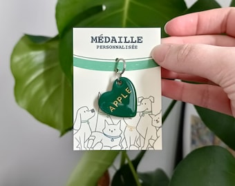 Médaille personnalisée pour chien et chat - Médaillon coloré pour animaux de compagnie - Accessoire pour collier - idée cadeau