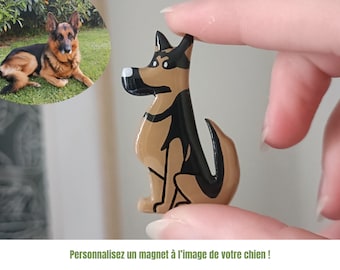 Magnet personnalisé à l’image de votre chien - Aimant chien fait main - idée cadeau