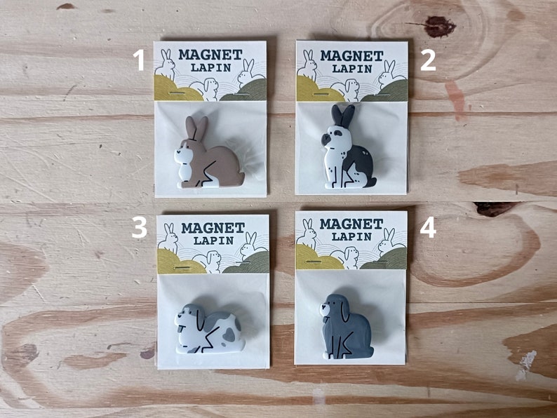 Magnet Lapin fait main Aimant lapin réfrigérateur idée cadeau image 1