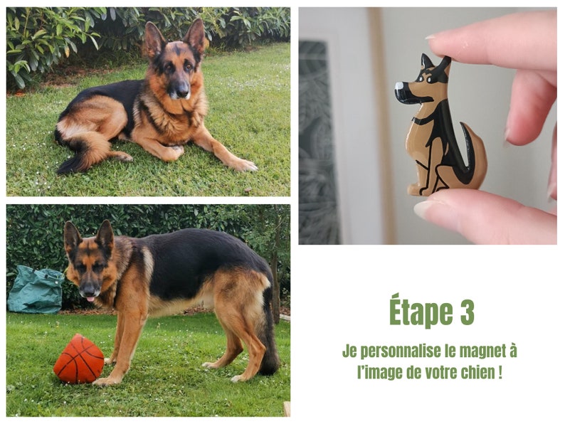 Magnet personnalisé à limage de votre chien Aimant chien fait main idée cadeau image 4