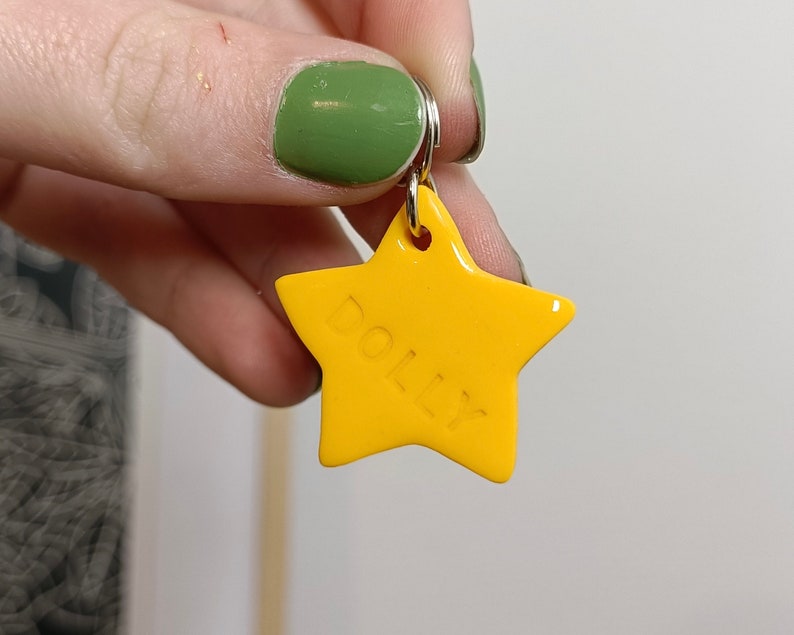 Médaille personnalisée pour chien et chat Médaillon coloré pour animaux de compagnie Accessoire pour collier idée cadeau image 9