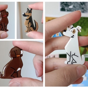 Magnet personnalisé à limage de votre chien Aimant chien fait main idée cadeau image 5