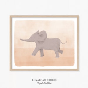Elephant Art Print: Safari Nursery Decor, Baby Animal