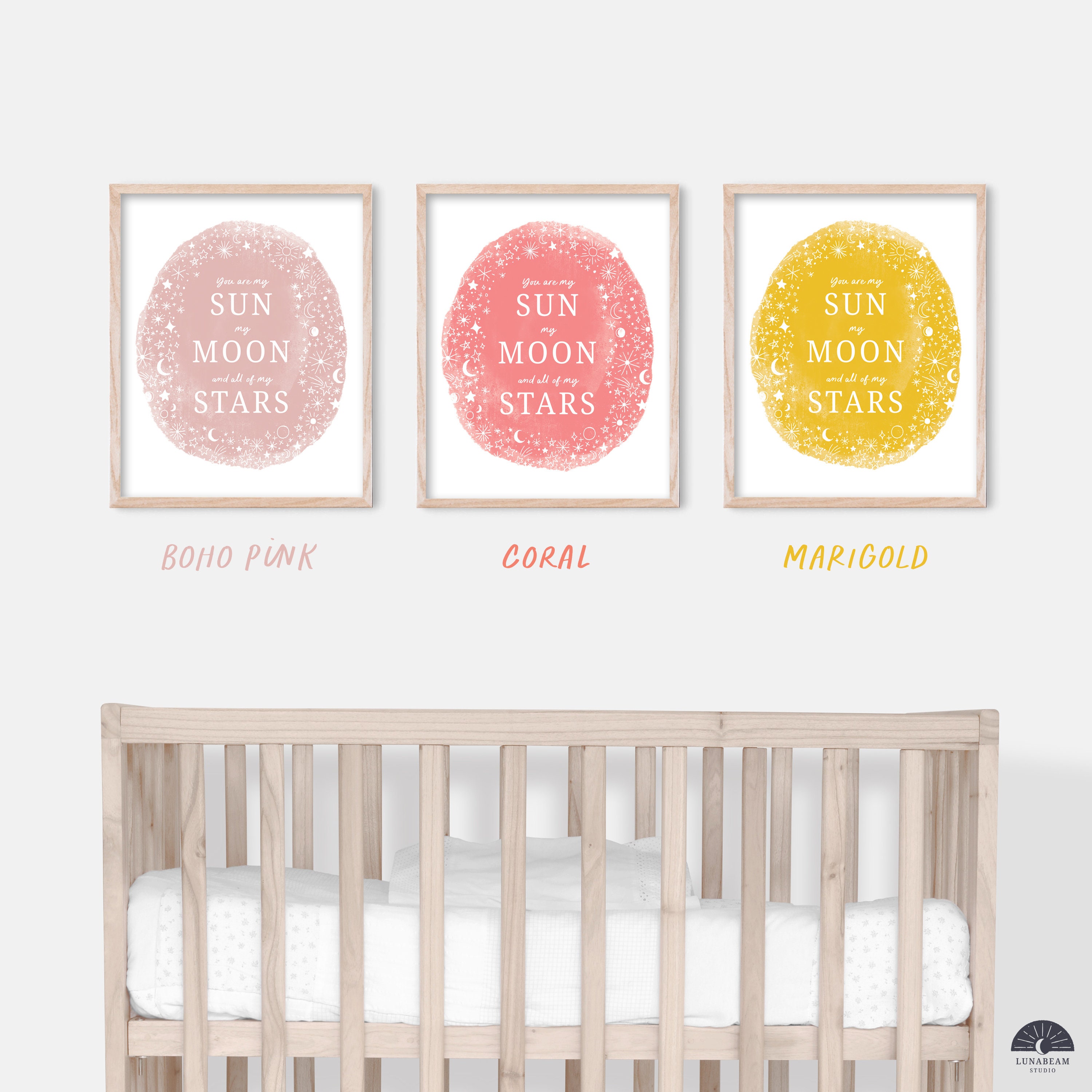 You Are My Sun My Moon and All My Stars Print Nursery Quote | Etsy