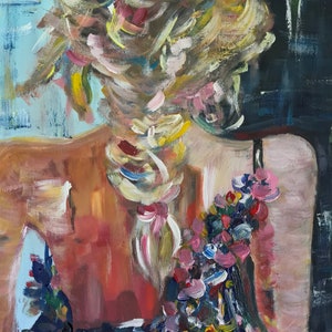 Original Figurative Art Original Art Woman Abstract Painting Fine Art Canvas Wall Art Wall Painting Wall Decor by NatalliaSun Art
