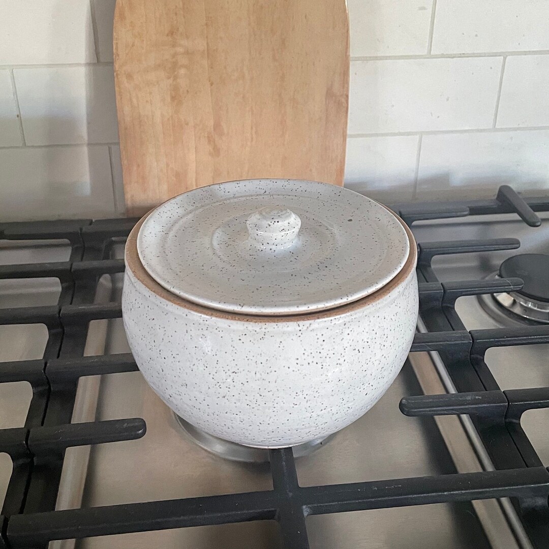 Ceramic Sourdough Starter Crock Fermentation Jar Speckled Etsy