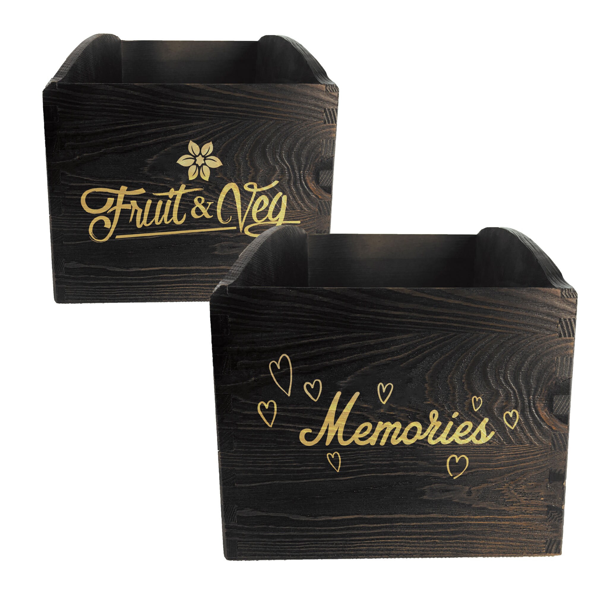 Vintage Black Wooden Kitchen Box Etsy Italia