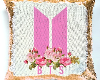bts sequin pillow