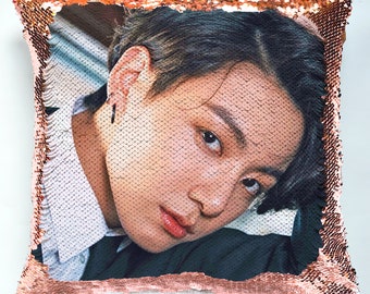 bts reversible sequin pillow