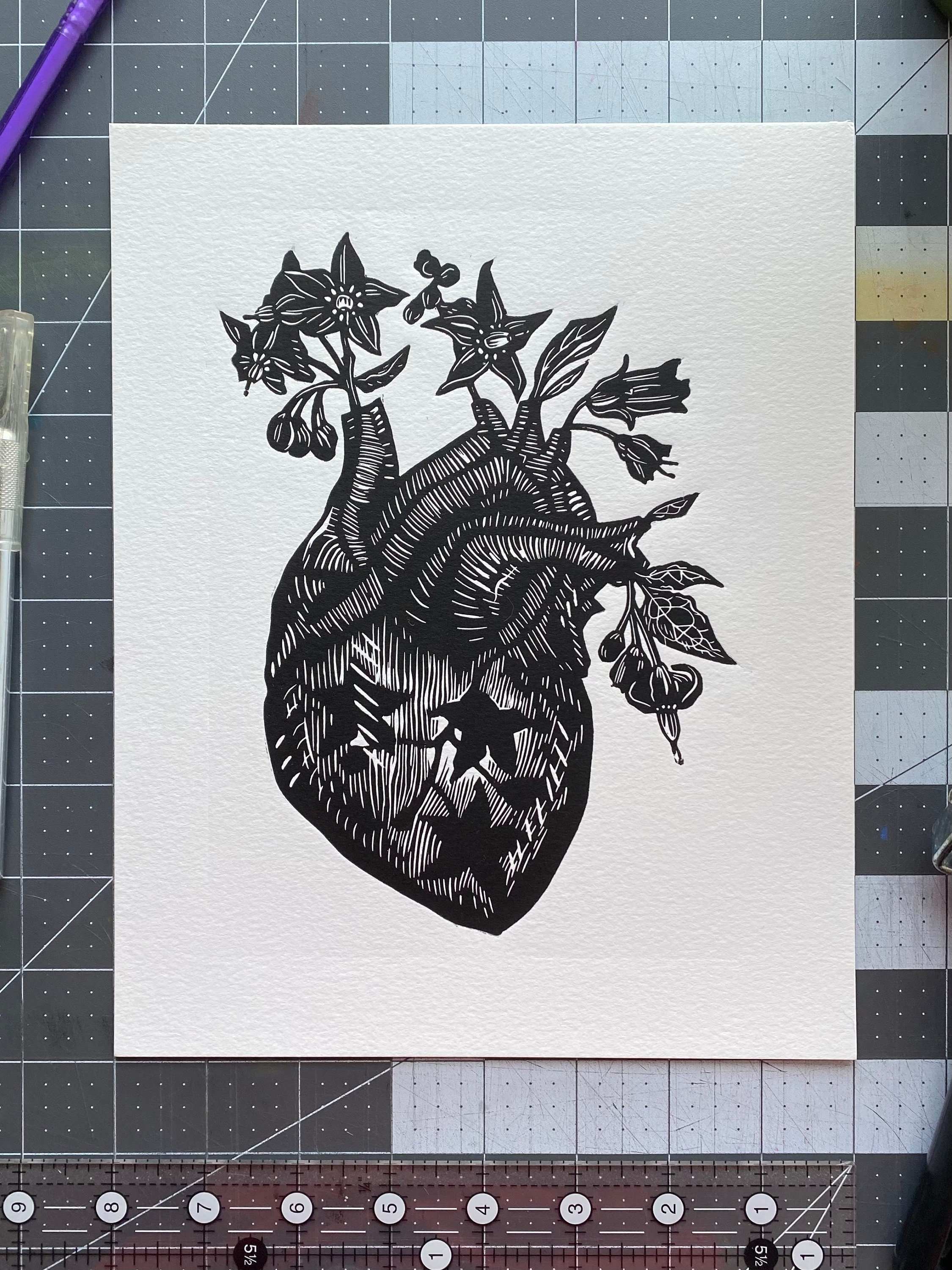 Anatomical Heart Notebook // Blank Sketchbook // A5 