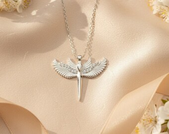 Porte-clés ange gardien Étoile - ange porte-bonheur avec lune - porte-bonheur ange
