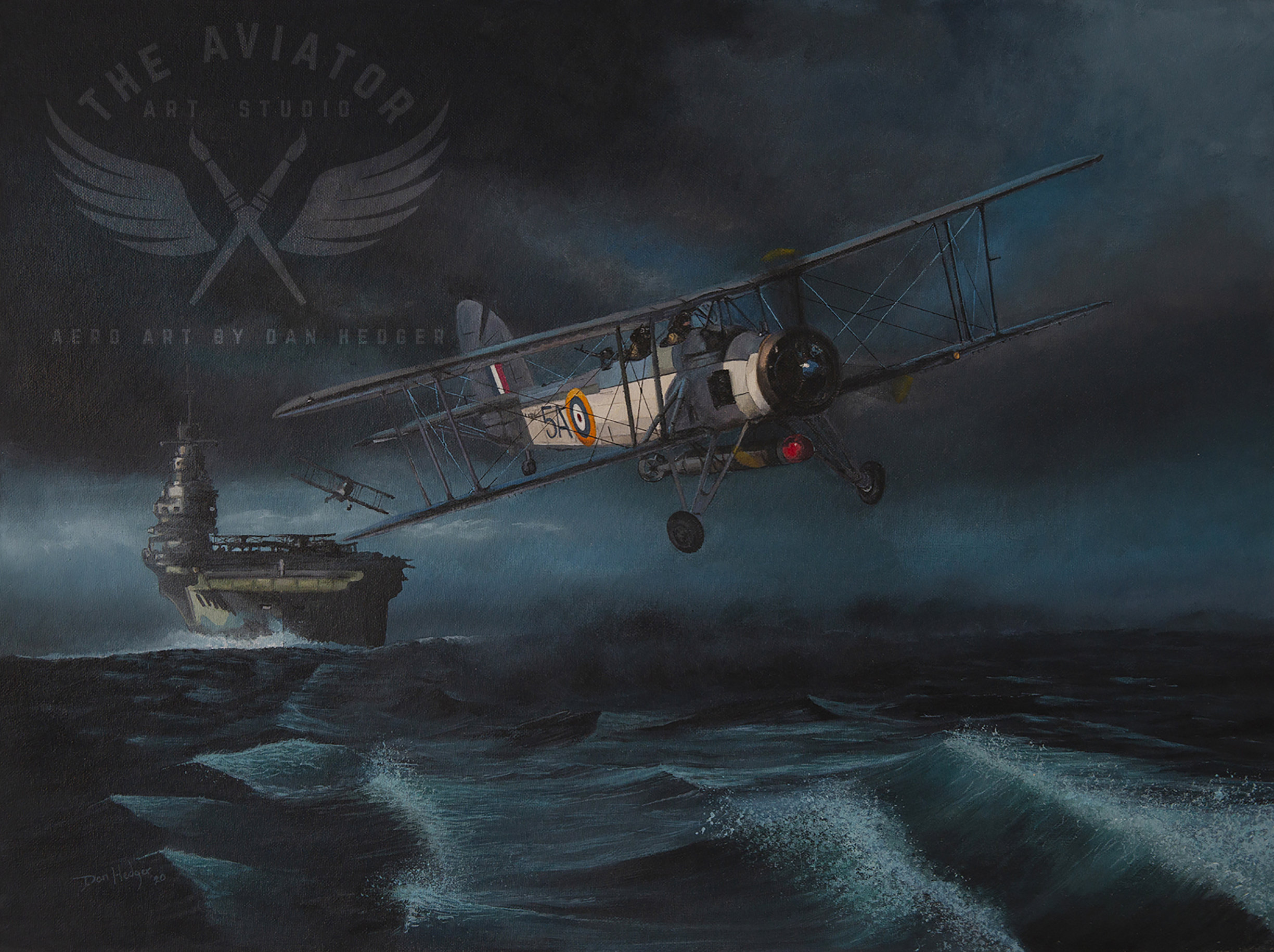 Original Painting Fairey Swordfish on Way to Attack the Etsy