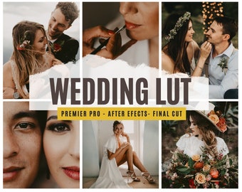 30 Wedding Video LUTs, Magic Luts, Video Preset, Video Edit, CUBE, Premiere Pro, Final Cut, After Effects, Wedding Preset