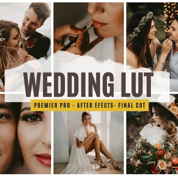 30 LUT vidéo de mariage, Magic Luts, Préréglage vidéo, Montage vidéo, CUBE, Premiere Pro, Final Cut, After Effects, Préréglage de mariage