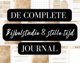 De complete bijbelstudie en stille tijd Journal | Bijbel journal | beige journal | bijbelleesrooster | bijbel journaling | Digitaal A4