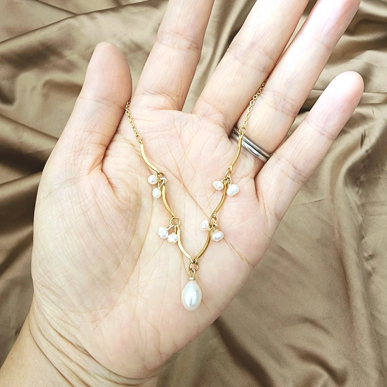 Single Pearl Pendant Necklace: Tiny Freshwater Seed Pearls, 18k Gold - Etsy