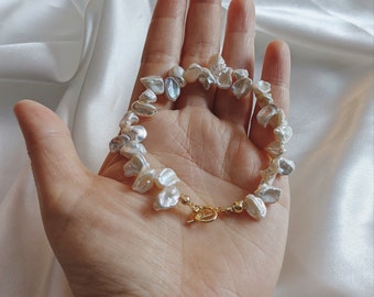 ブレスレット LAZY DAWN toggle pearl bracelet Cultured Pearl & Diamond Bypass Flower Bangle Bracelet 1/4