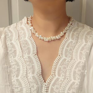 Baroque freshwater pearl necklace, timeless everyday jewelry, elegant layering necklace, Minimalist luxe jewelry, Chunky necklace, statement