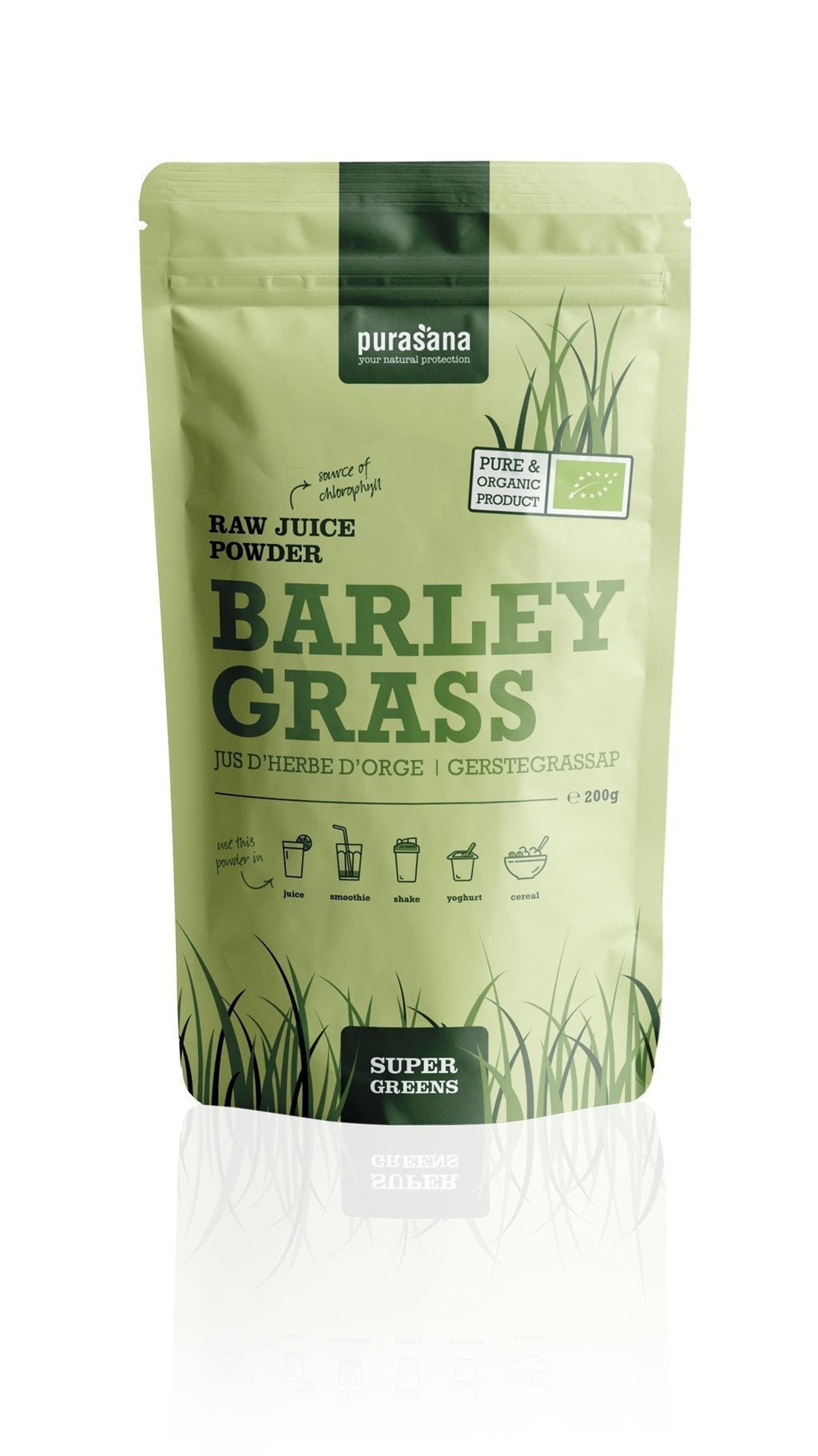 ORGANIC barley grass juice powder 200g / 40 portions Etsy