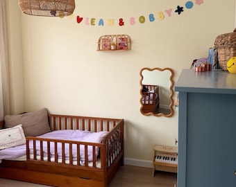 Personalized paper name garland (twins)