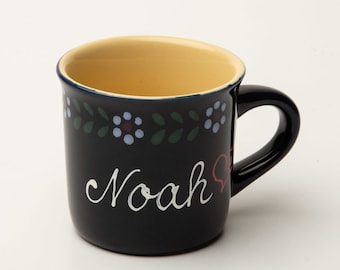 Small personalized mug with name, children's mug in blue, back-to-school gift for children