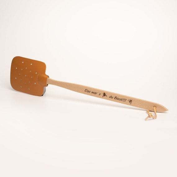 Fly Swatter Made of Wood and Leather that's It You - Etsy