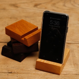 Phone stand - Work from home phone stand, Tablet stand, Phone holder, Wooden phone stand, Ipad stand, Phone dock, Home office accessory