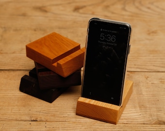 Telefonständer - Work from home Telefonständer, Tabletständer, Telefonhalter, Holztelefonständer, Ipad-Ständer, Telefondock, Home-Office-Accessoire