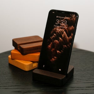 Cell Phone Holder | Iphone | Android | Wooden Charging Station | Smartphone Stand | Desk Organizer | Mobile Phone holder | GIFT