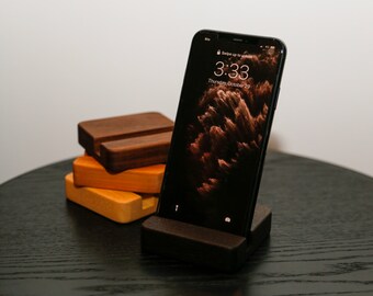 Cell Phone Holder | Iphone | Android | Wooden Charging Station | Smartphone Stand | Desk Organizer | Mobile Phone holder | GIFT