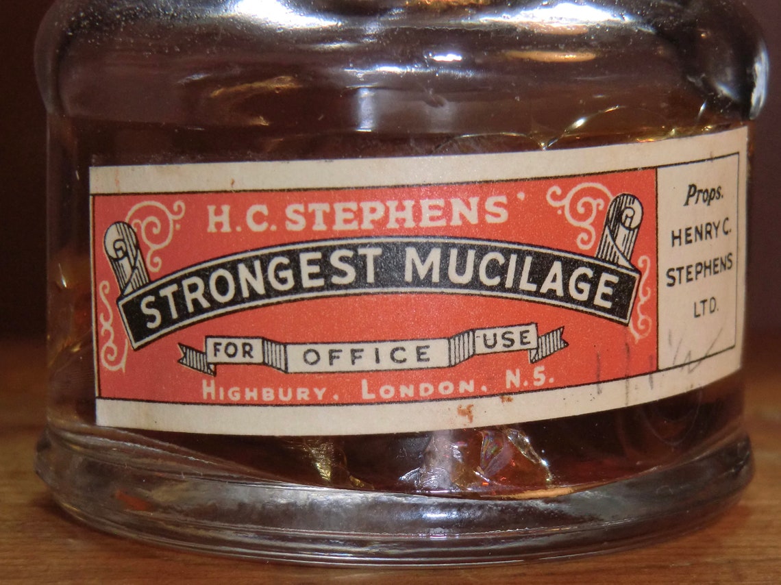 Vintage Antique Stephens' Strongest Mucilage Bottle Etsy