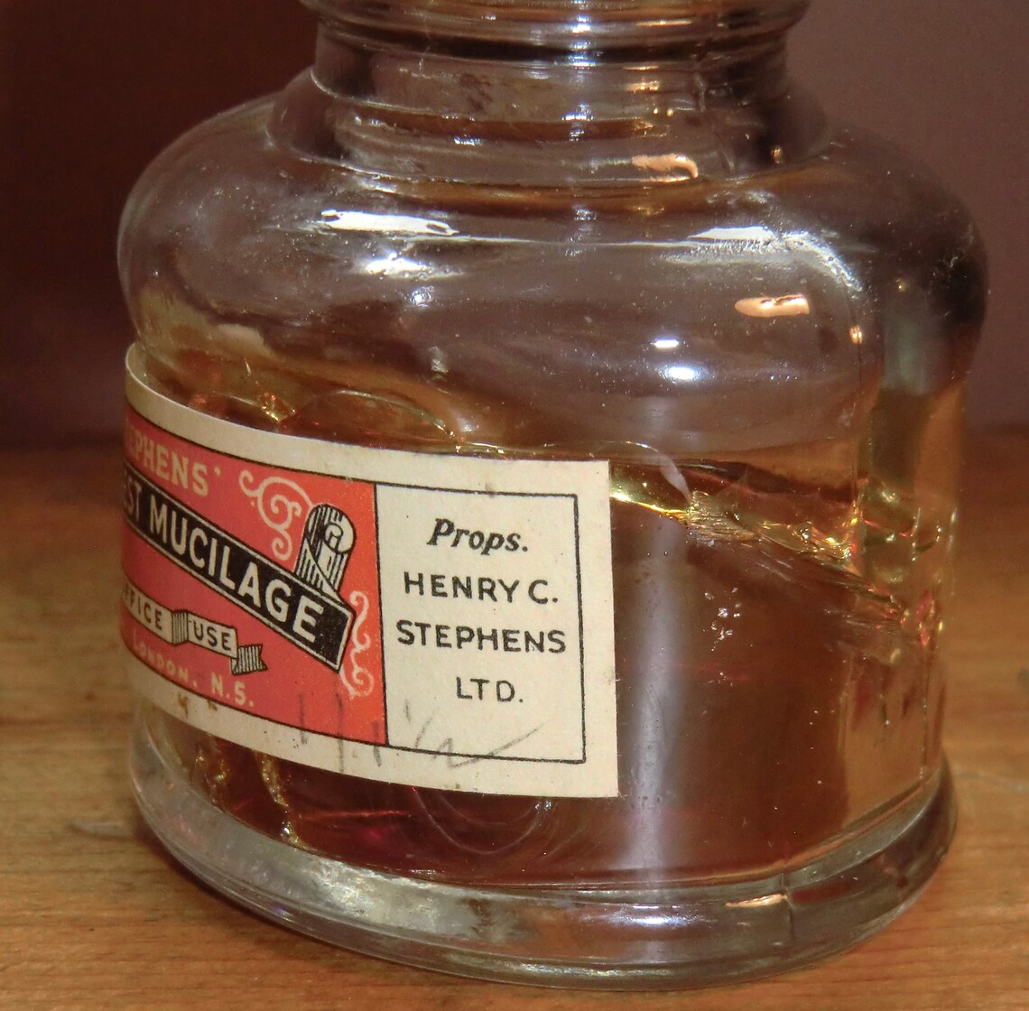 Vintage Antique Stephens' Strongest Mucilage Bottle Etsy