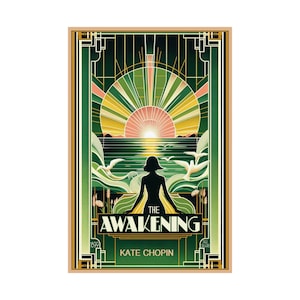 Art Deco Inspired poster of the novel The Awakening by Kate Chopin